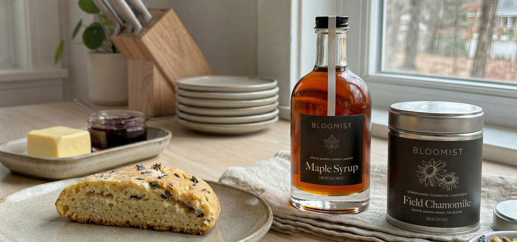 Chamomile Flower & Lavender Maple Cream Scones Recipe