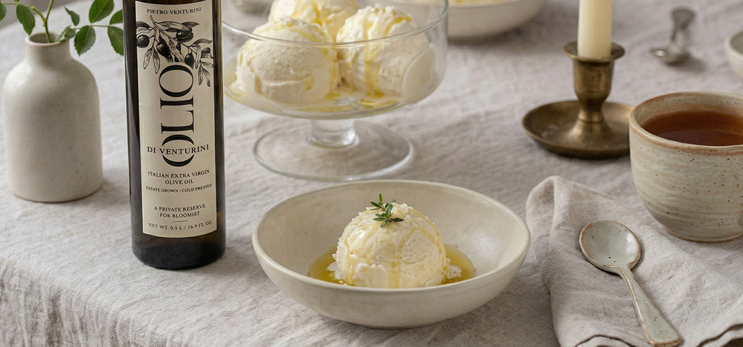 Vanilla Ice Cream with Bloomist Olive Oil & Flaky Sea Salt Recipe