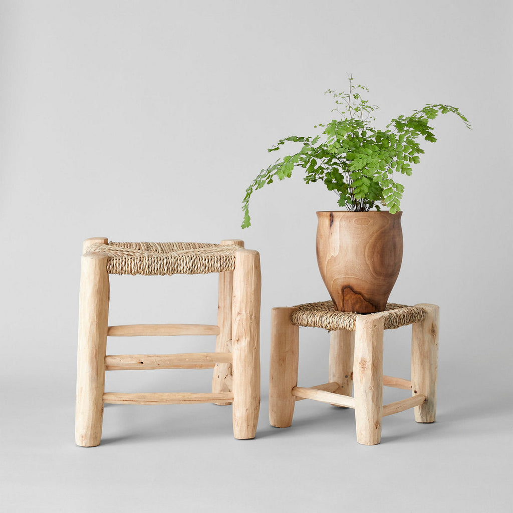 Moroccan Woven Stool, Small - Bloomist