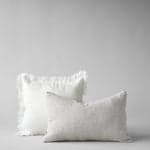 Linen Pillow in White 20x20 - Bloomist