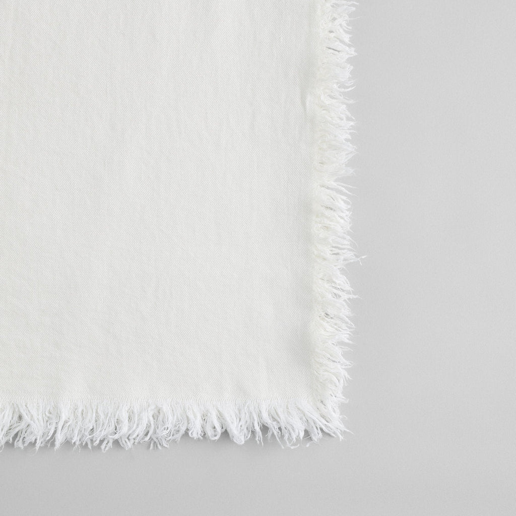 Linen Throw in White - Bloomist