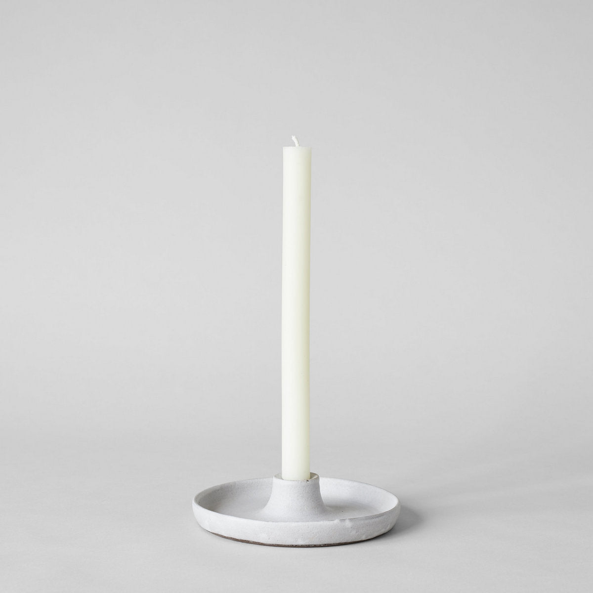 Stoneware Candlestick Holder, Grey