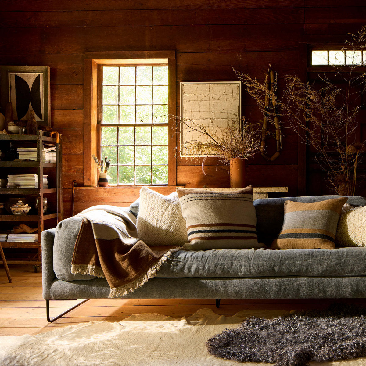 Nube Handwoven Wool Pillow in Ivory, 22" x 22" - Bloomist