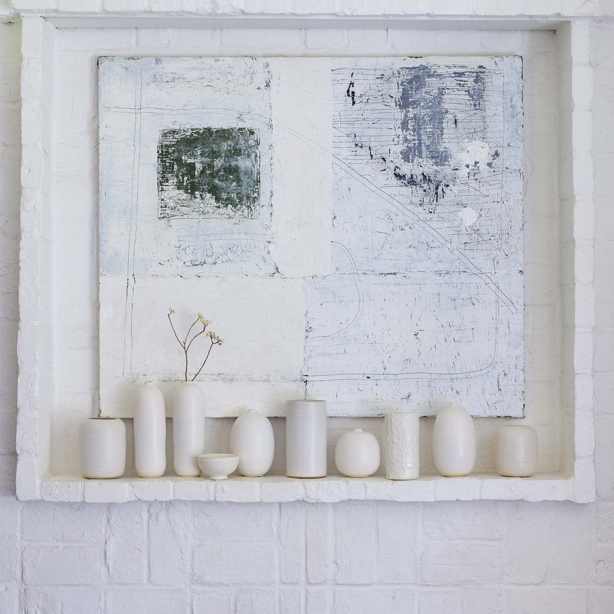 Modern vase with irregular raised texture and waterproof interior