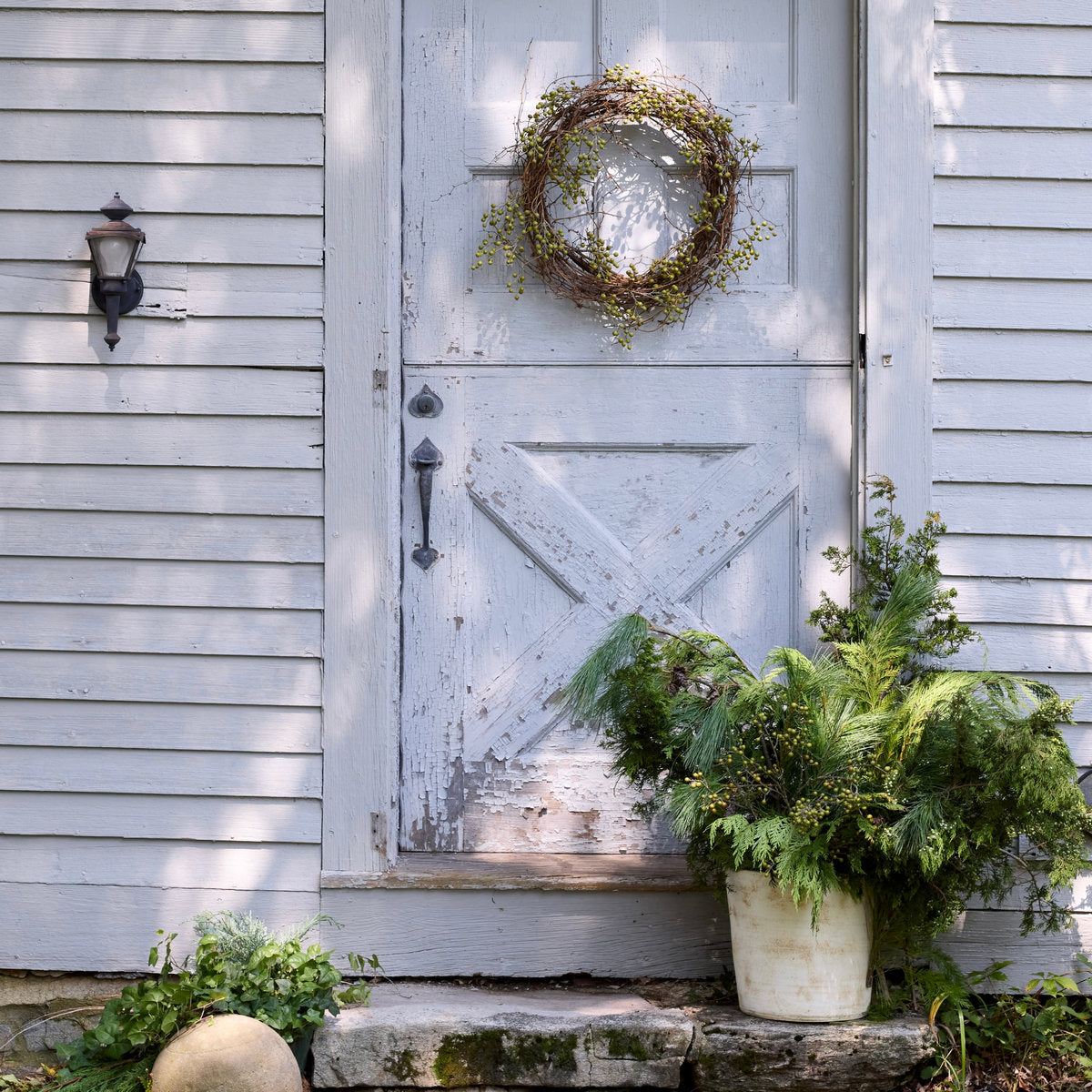 EcoFaux Green Ilex Berry Wreath - Bloomist