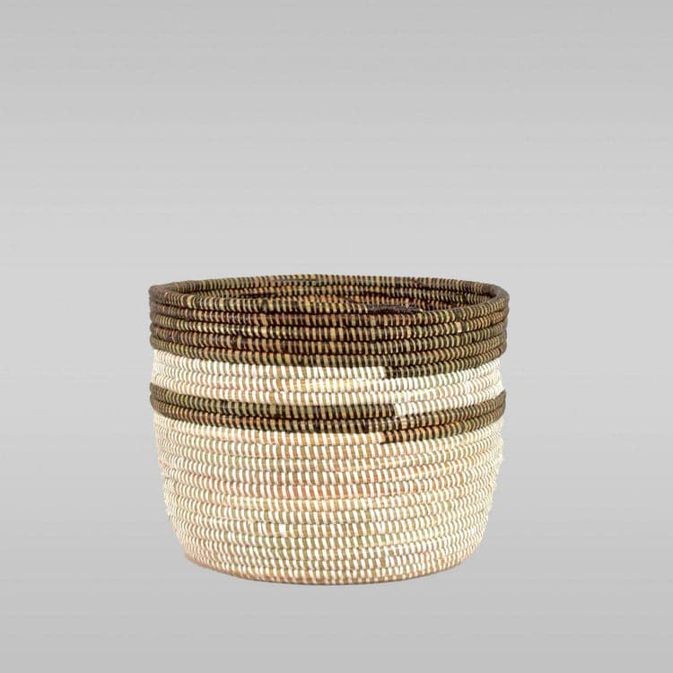 Black and White Stripe Senegalese Baskets - Bloomist