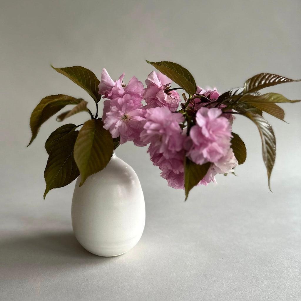 Stoneware Bud Vase Collection, White