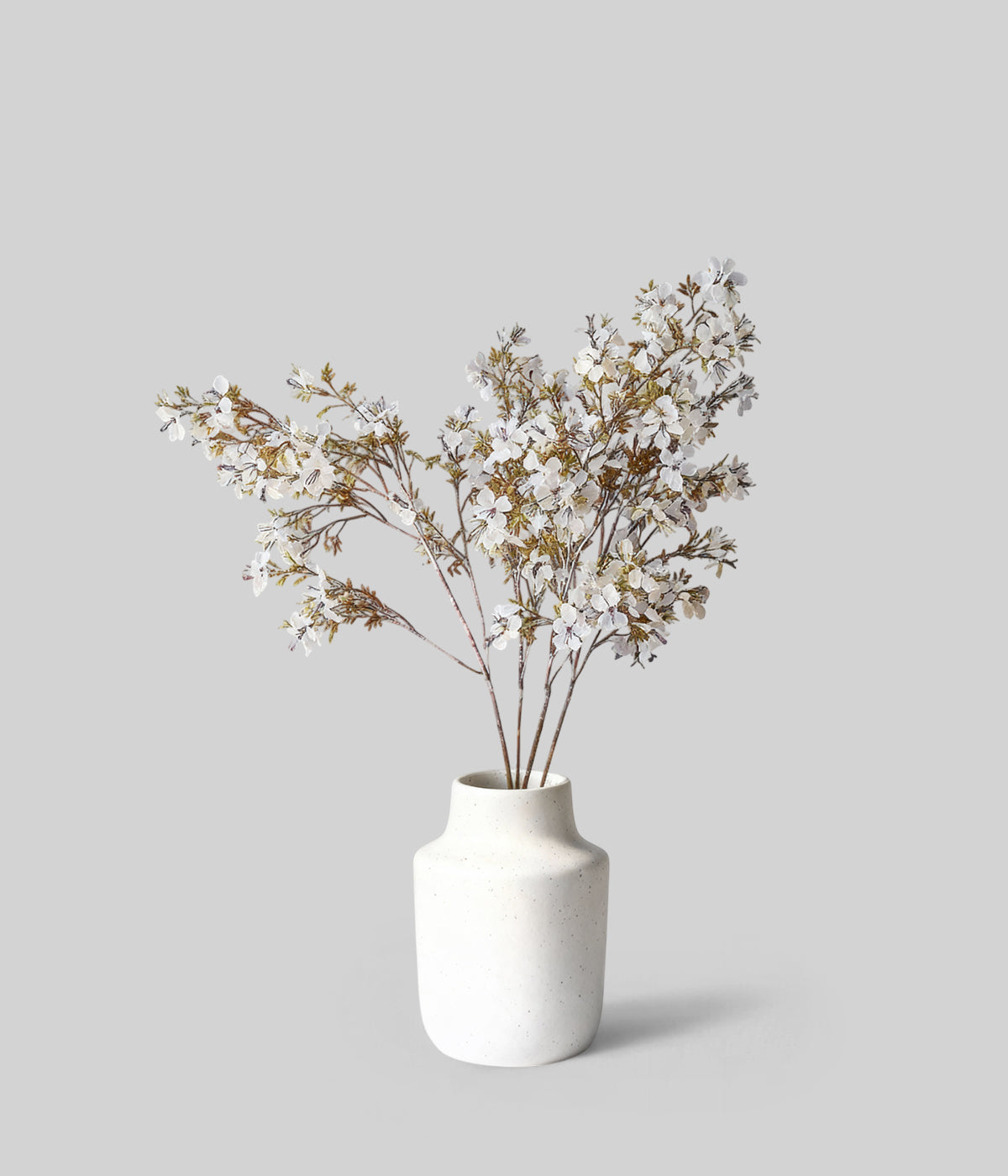 Artificial prunus blossom bouquet with tall cream stems for elegant home décor