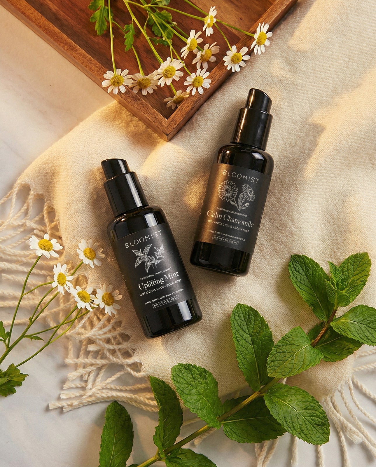 Copper-distilled peppermint and lemon balm hydrosol