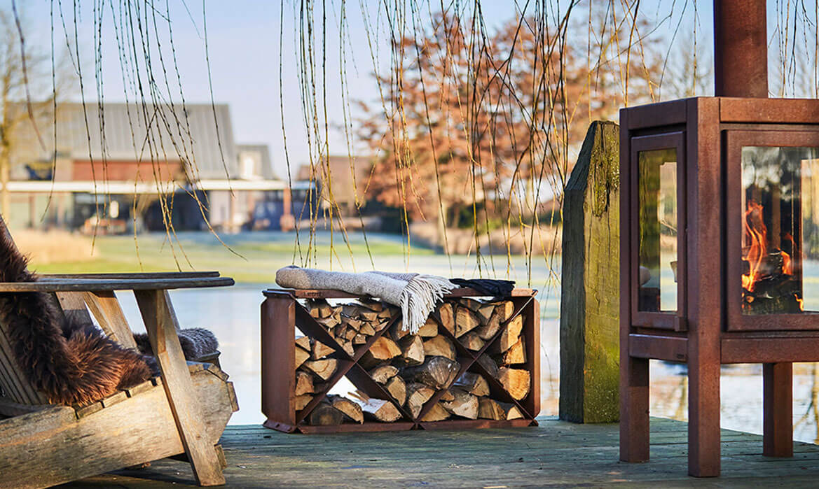 RB73 BloX Outdoor Wood Storage Rack - Thumbnail 3