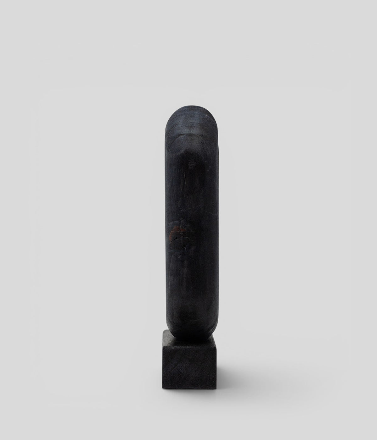 Arched Wood Vase, Charcoal