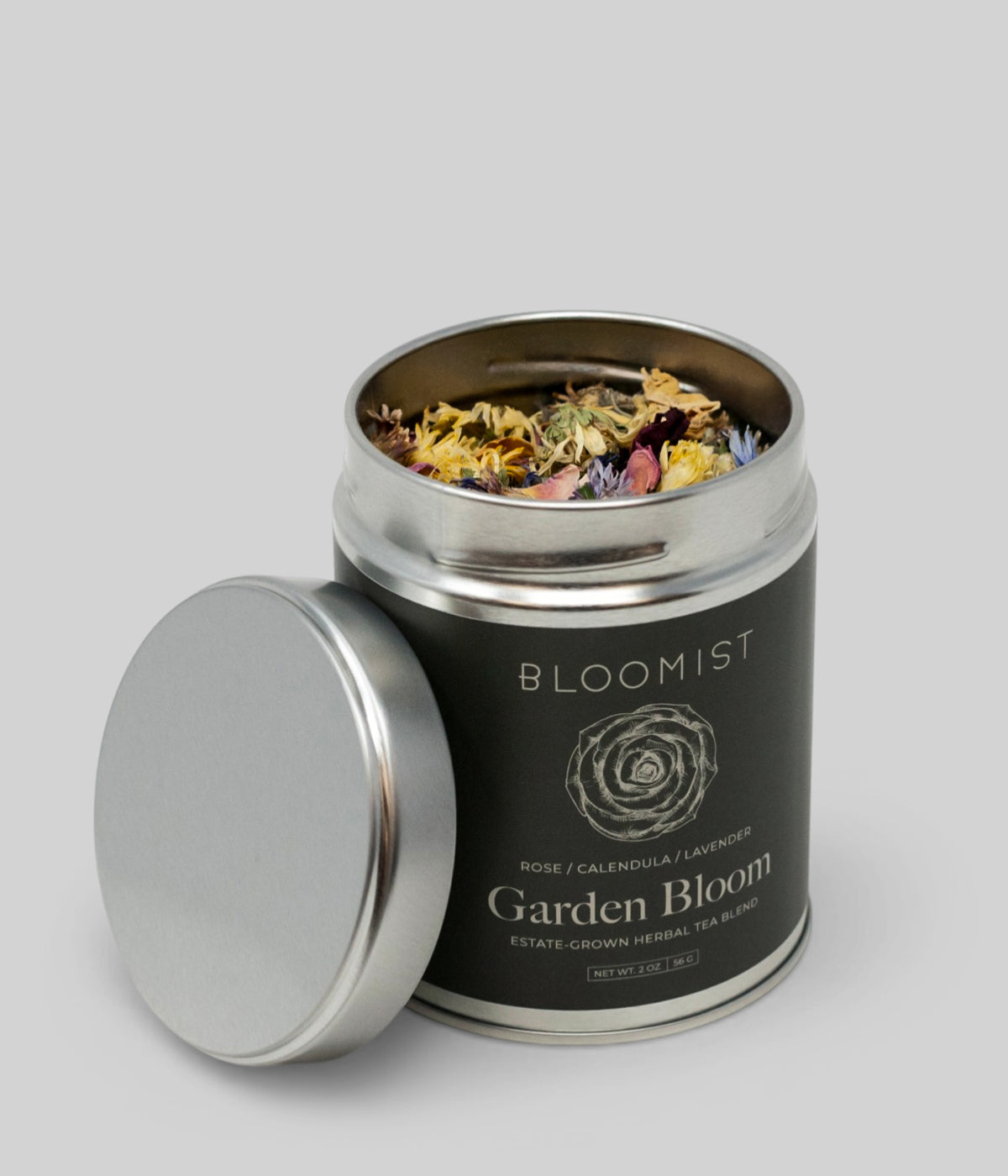 canister of garden bloom tea