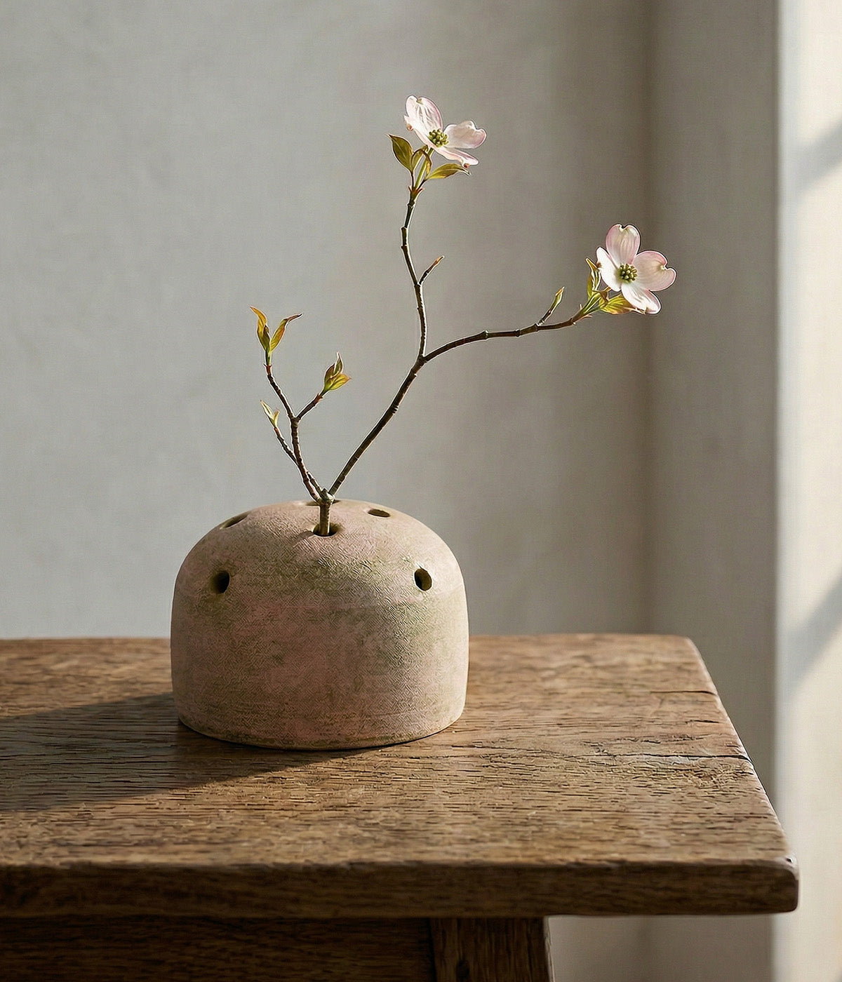 Terra Cotta Frog Vase, Greenwash