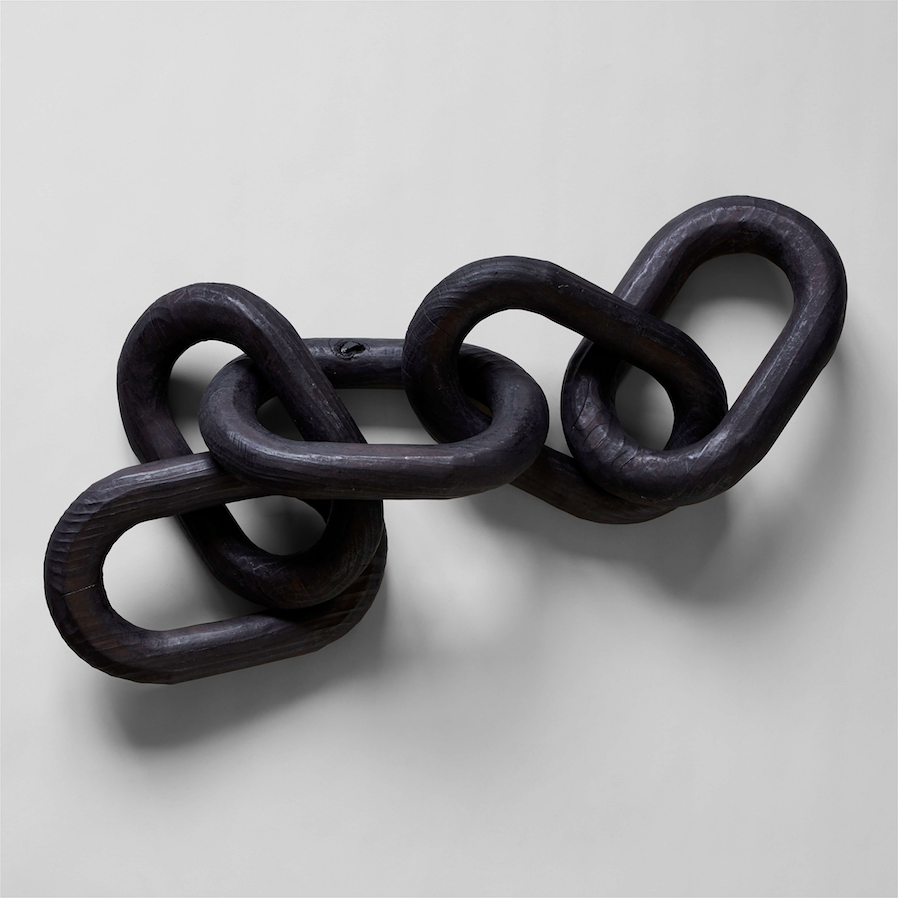Charcoal Wood Chain, Large Link