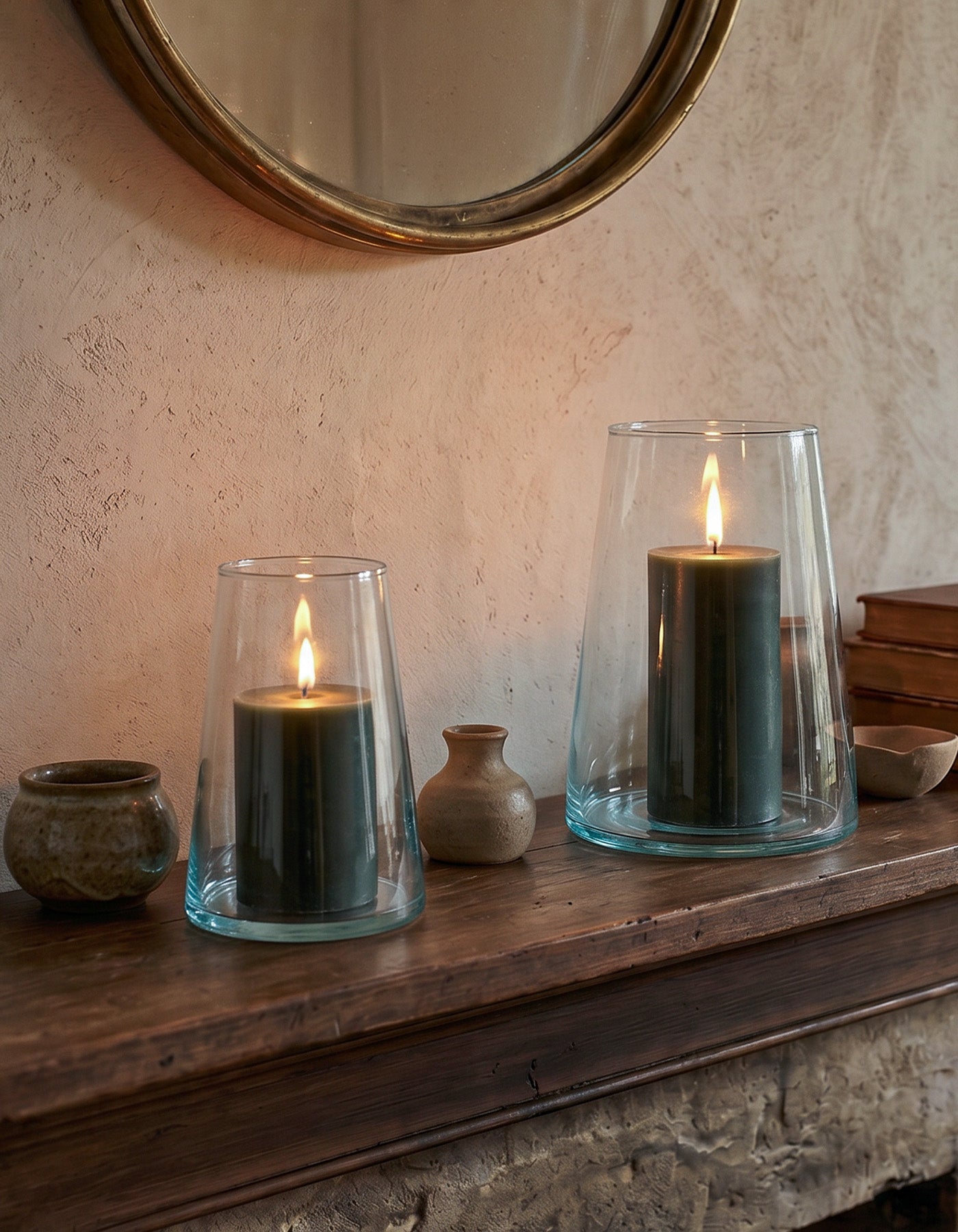 Beeswax Pillar Candle, Garden Sage