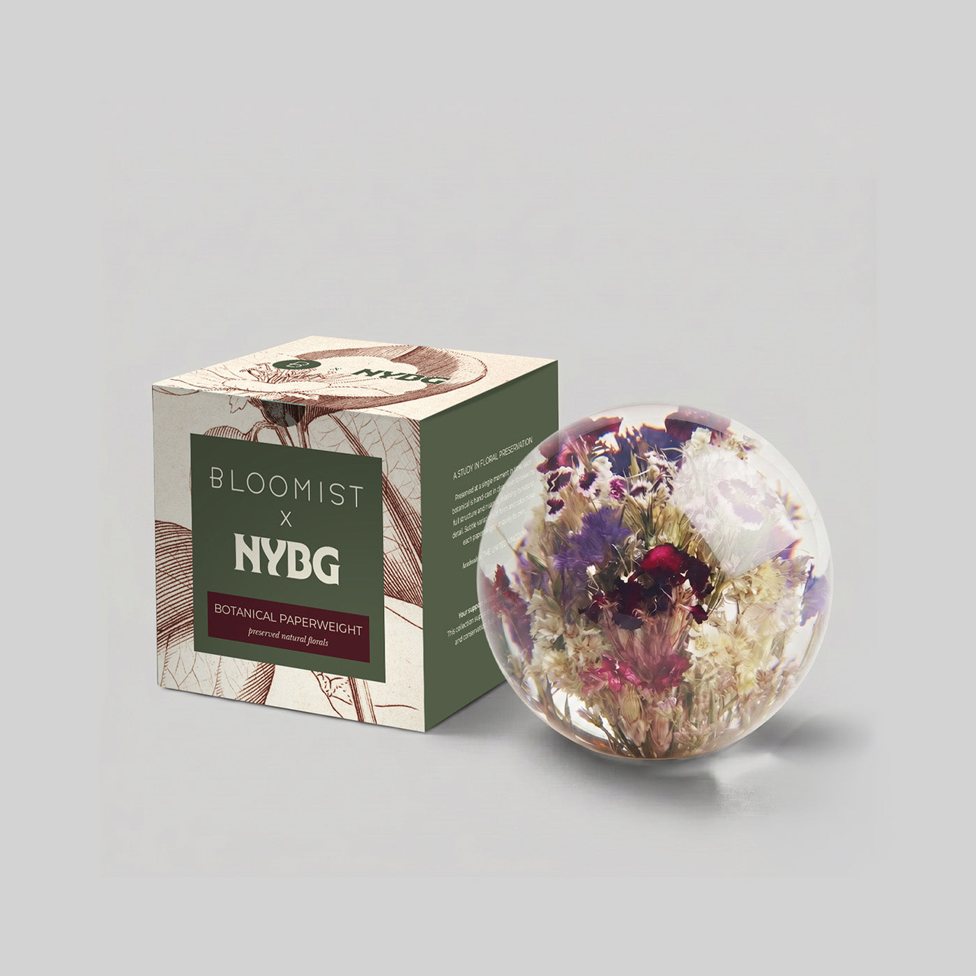 Mixed Flora Botanical Resin Paperweight