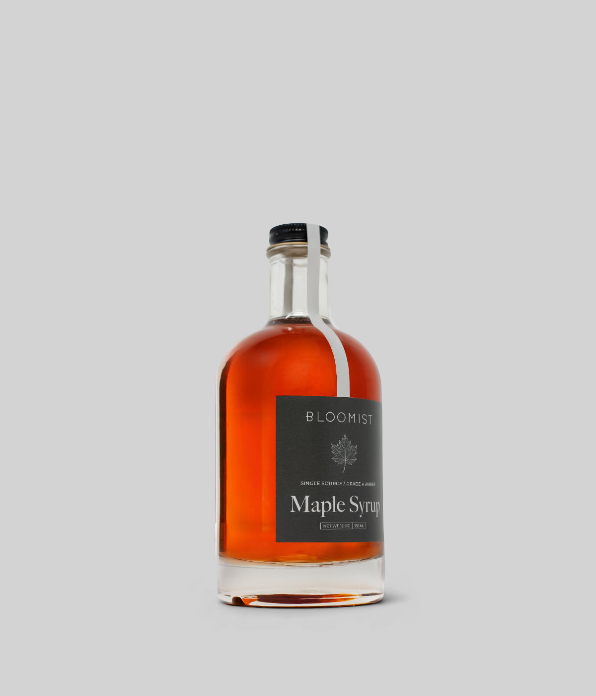 Bottle of pure maple syrup