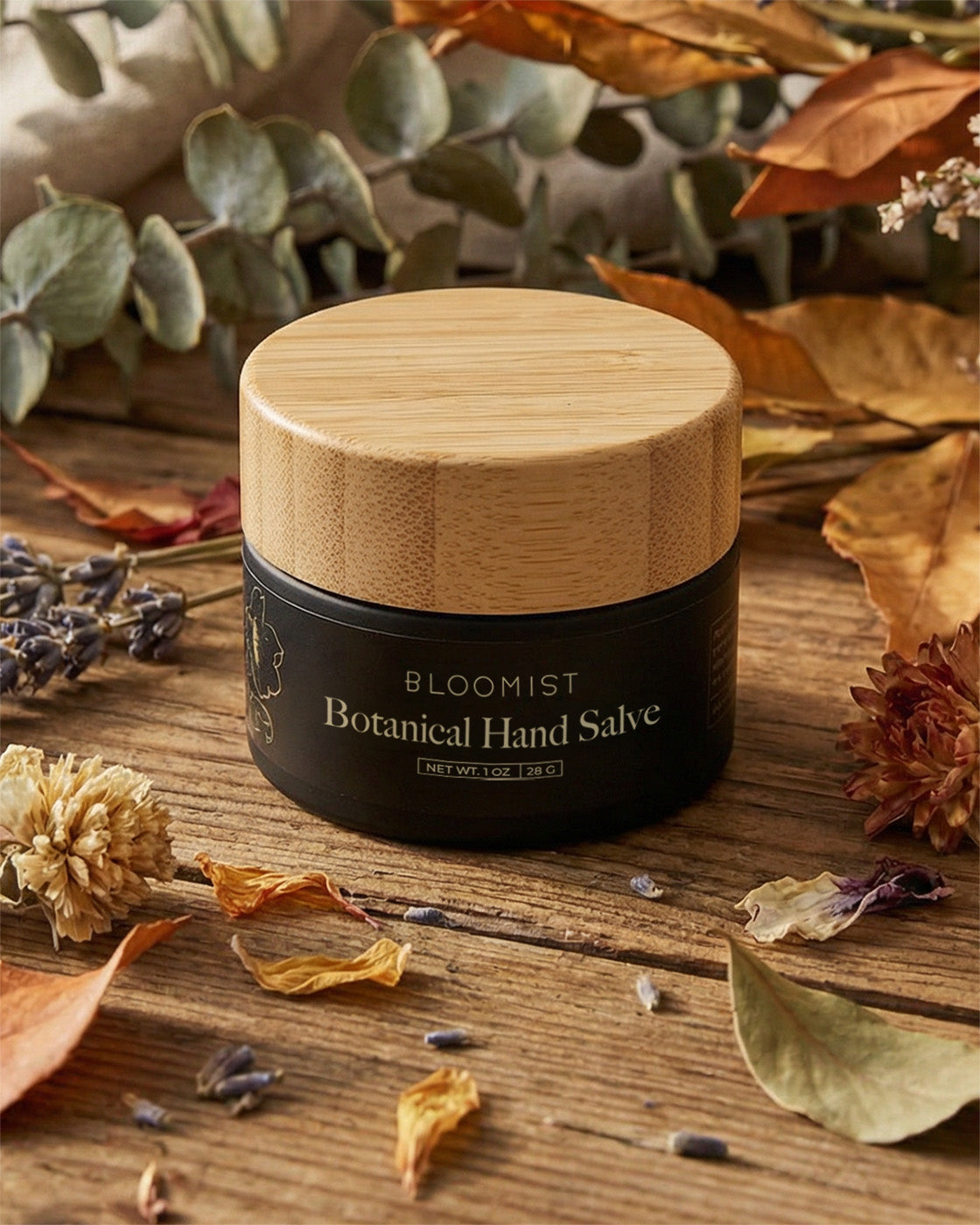 Herbal skin salve with lavender, cedarwood, and rosemary