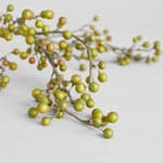 EcoFaux Green Ilex Berry Branch, 32" - Bloomist