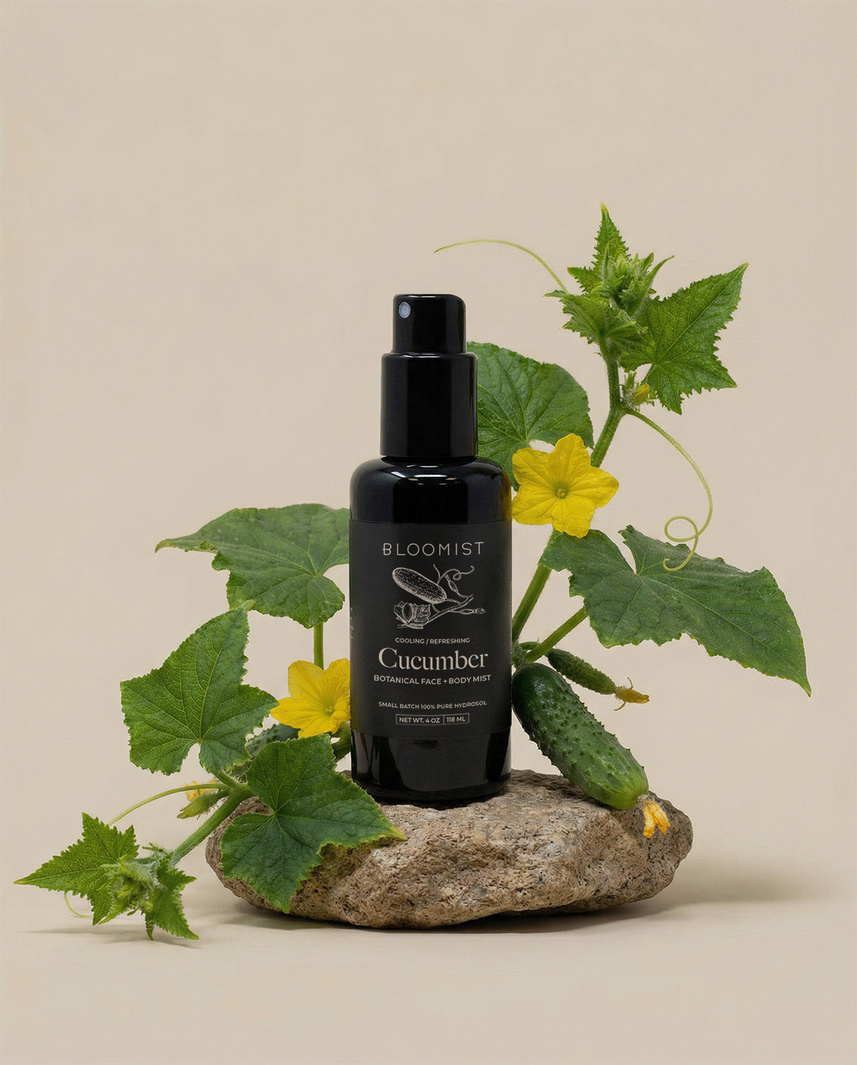 Cucumber Face & Body Mist distilled from organic cucumbers