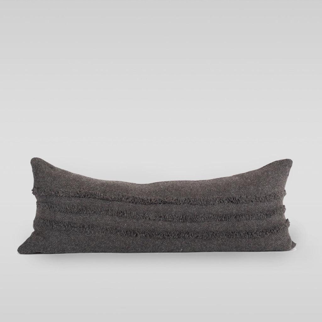 Triple Stripe Wool Lumbar Pillow, 14" x 35"