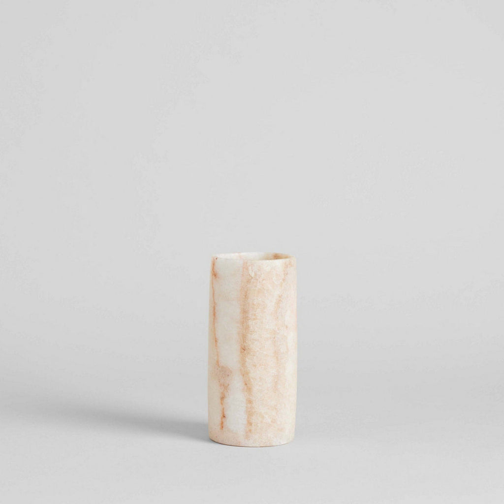 Cylinder Amber Alabaster Candleholder - Bloomist