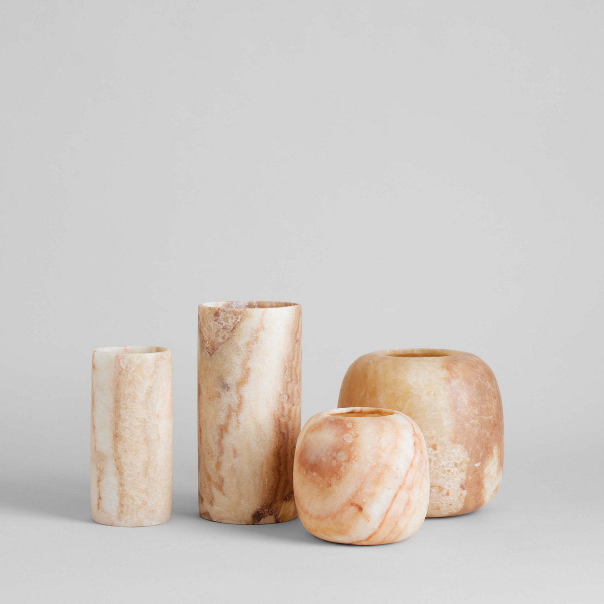 Cylinder Amber Alabaster Candleholder - Bloomist