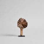 Small Wood Flower on Stand