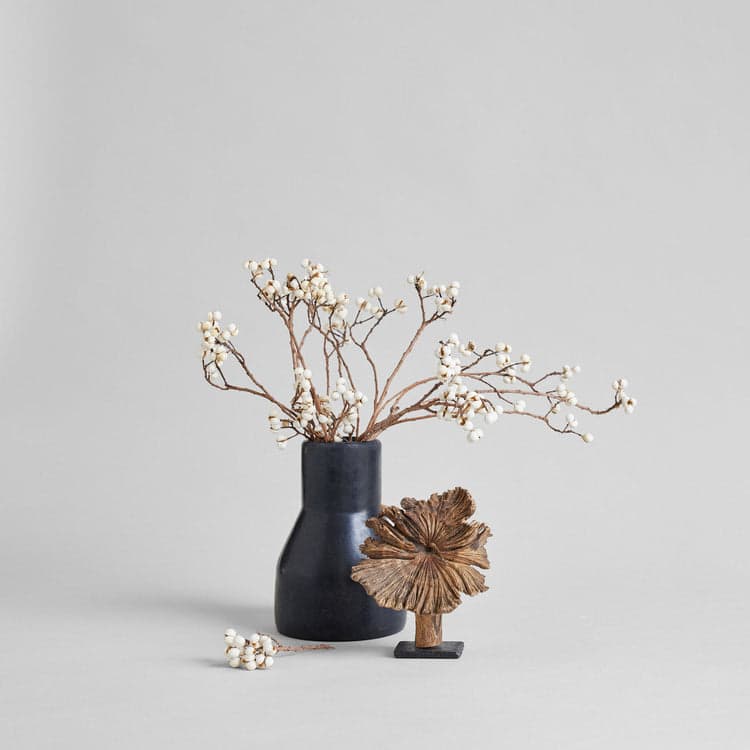 Small Wood Flower on Stand