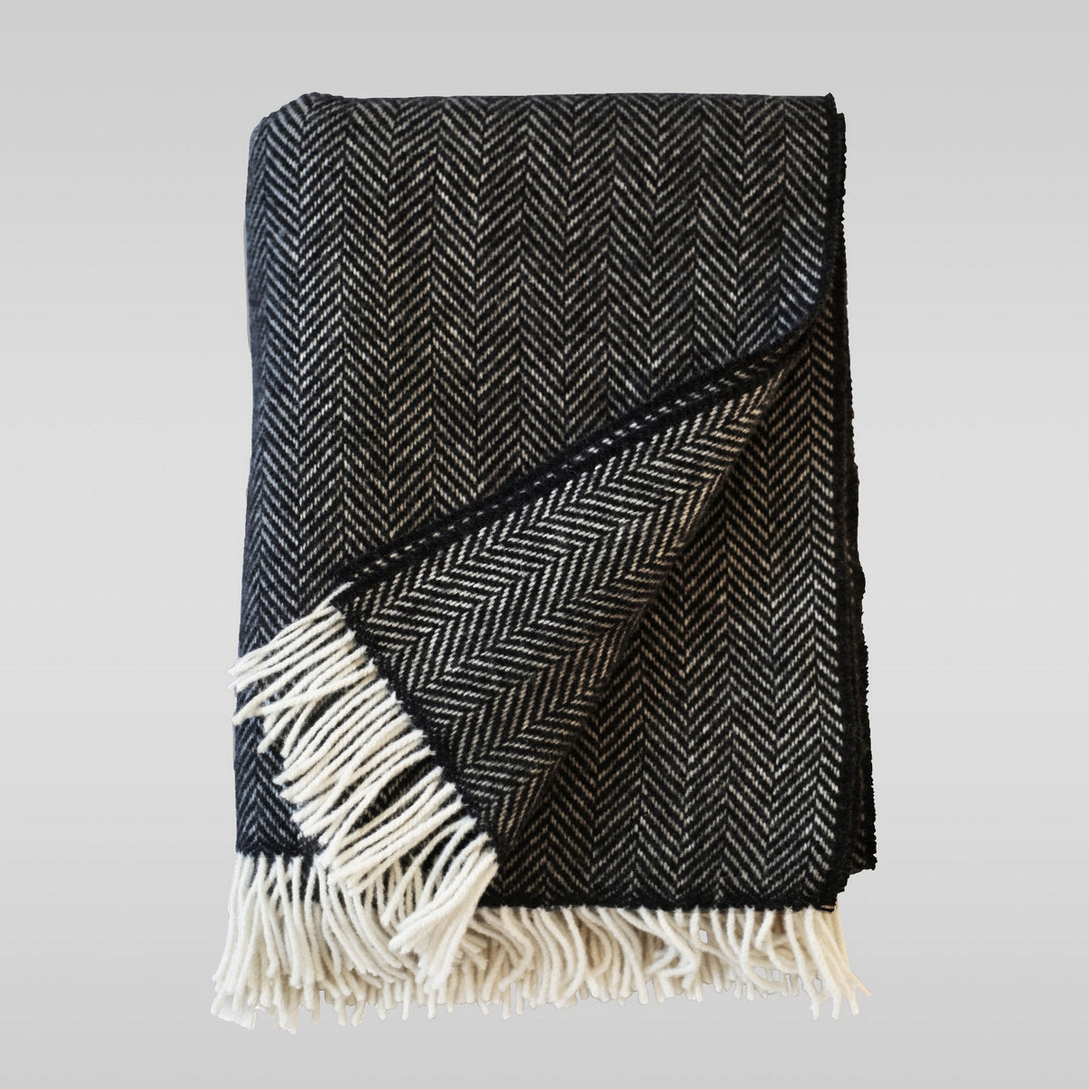 Herringbone Wool & Cashmere Throw - Bloomist