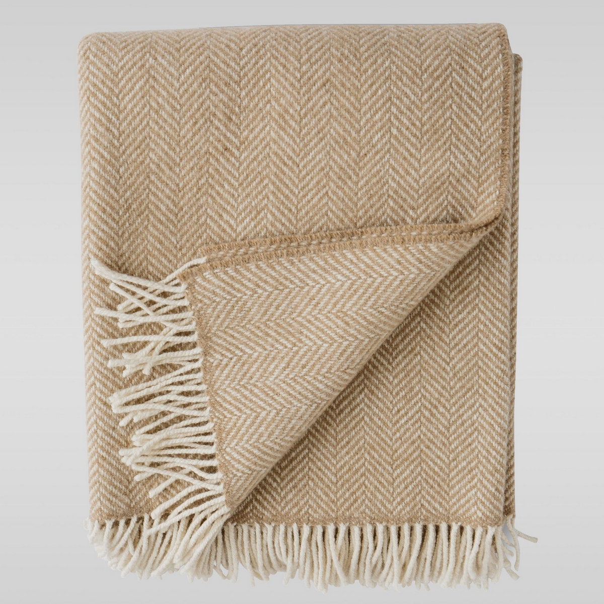 Herringbone Wool & Cashmere Throw - Bloomist