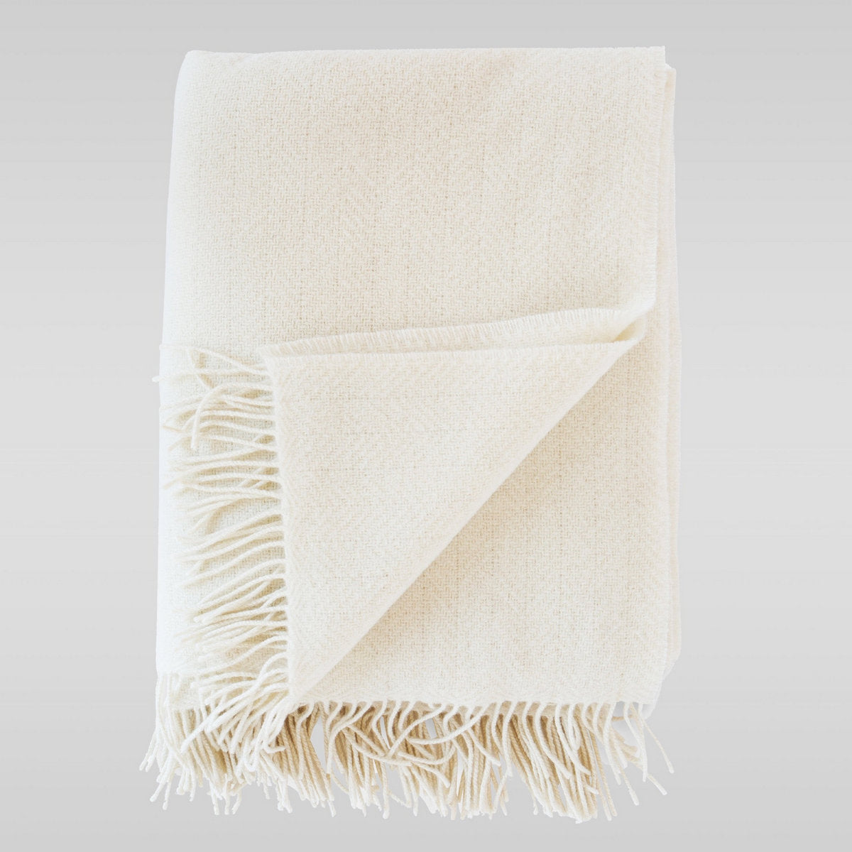 Herringbone Wool & Cashmere Throw - Bloomist