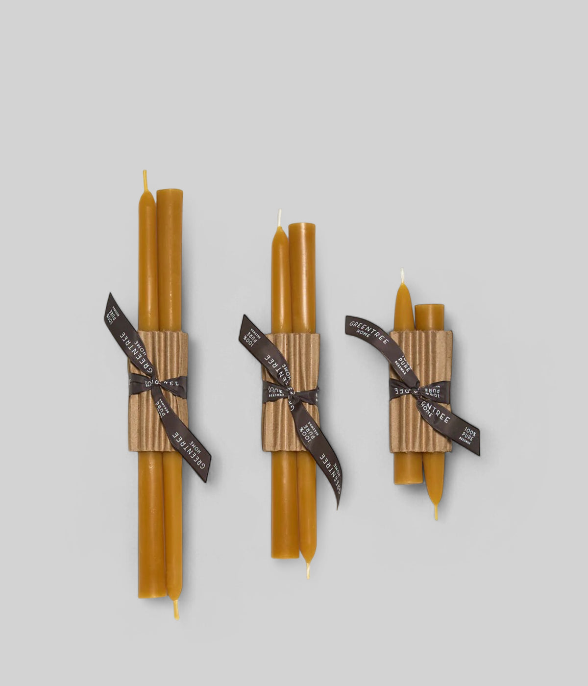 12 inch taper candles in beeswax, hand poured in New York