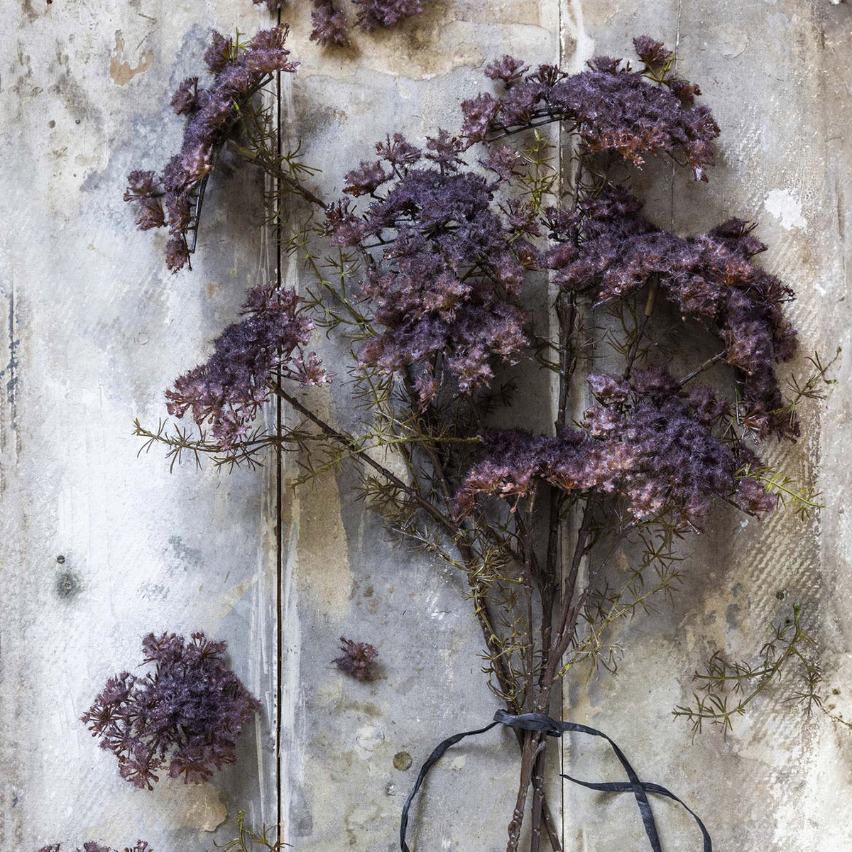 Faux Queen Anne's Lace Stem | Artificial Purple Wildflower