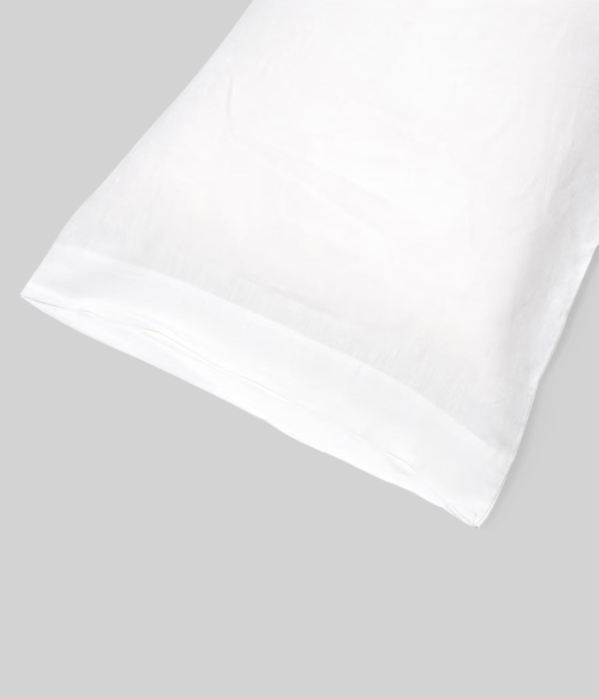 Linen pillow case detail made from organic Belgian linen with slightly textured weave