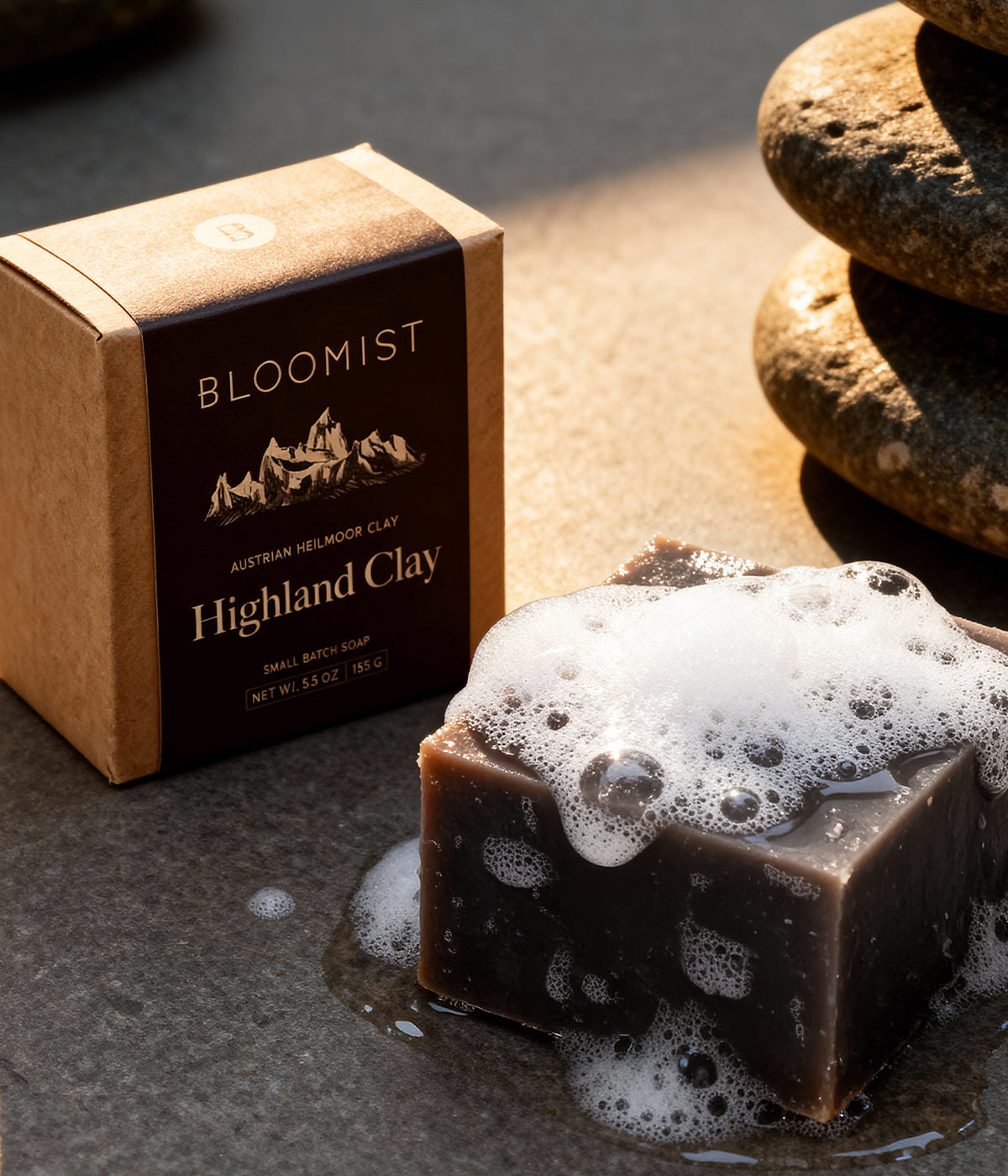Heilmoor Clay Soap with nutrient-rich alpine clay and humic acids