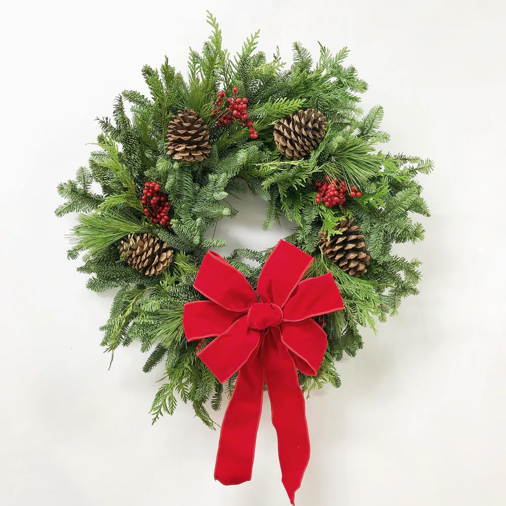 Classic Fir Holiday Wreath, 30"