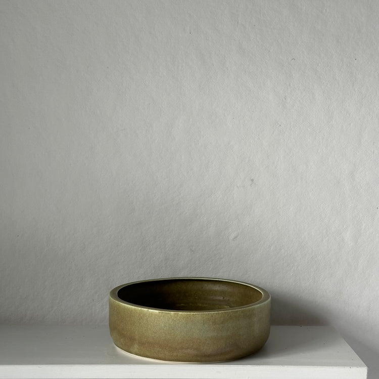 Stoneware Ikebana Bowl, Olive - Bloomist