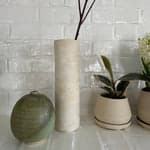 Stoneware Orb Vase, Olive