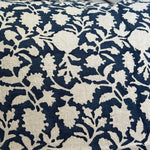 Amna Hand Block Printed Linen Pillow Cover, 22x22 - Bloomist