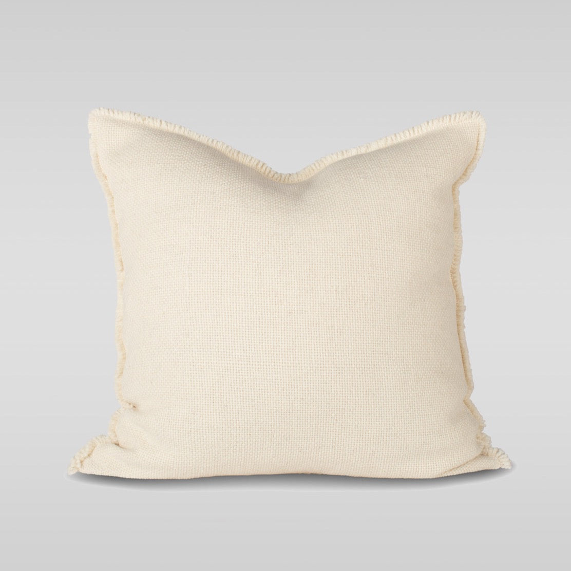 Fringe Wool Pillow, 22 x 22 - Bloomist