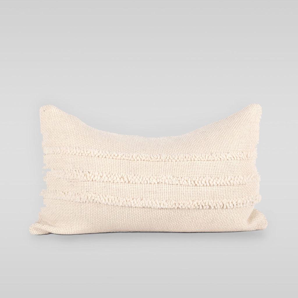 Triple Stripe Wool Pillow, 13" x 21"