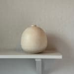 XL Stoneware Orb Vase, Ivory