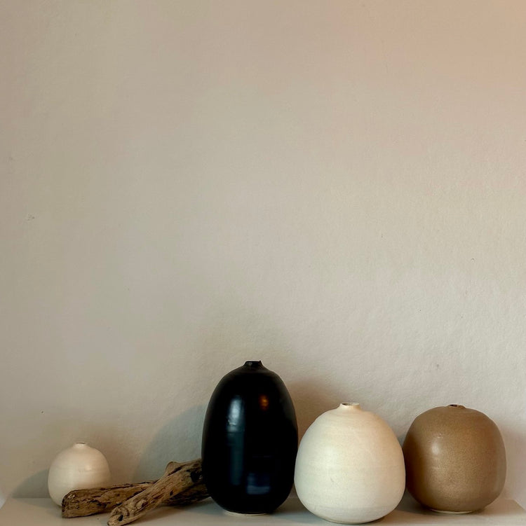 XL Stoneware Orb Vase, Mocha Brown - Bloomist