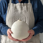 XL Stoneware Orb Vase, Ivory - Bloomist