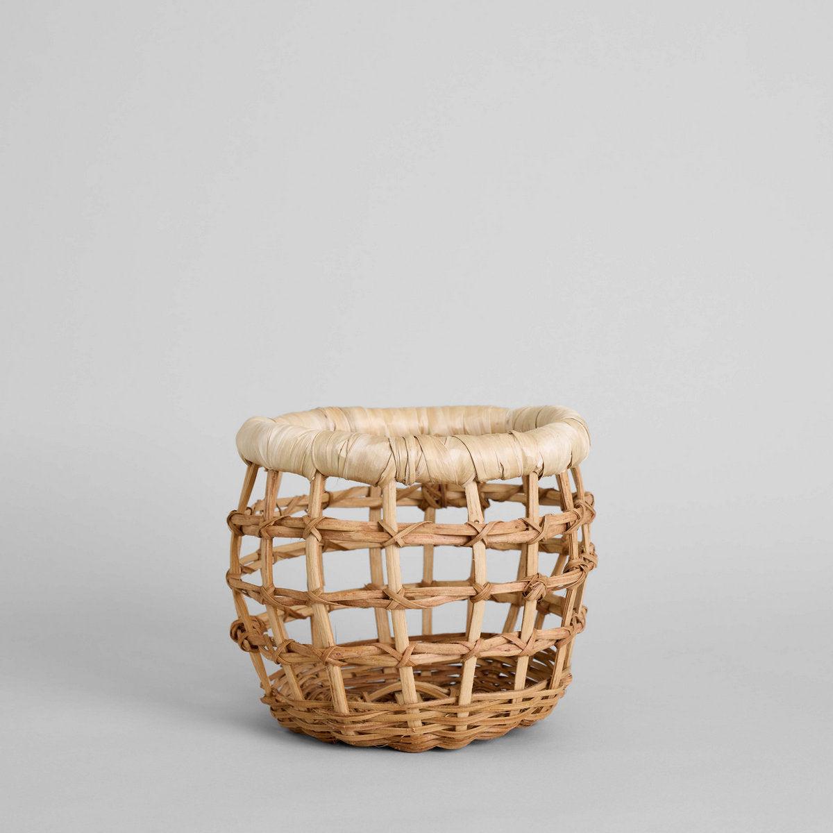 Itza Wood Woven Storage Basket