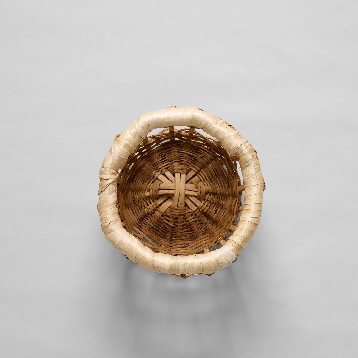 Itza Wood Woven Storage Basket - Thumbnail 3