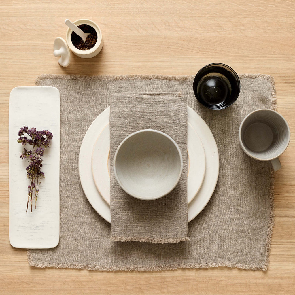 Fringed Linen Placemat - Bloomist