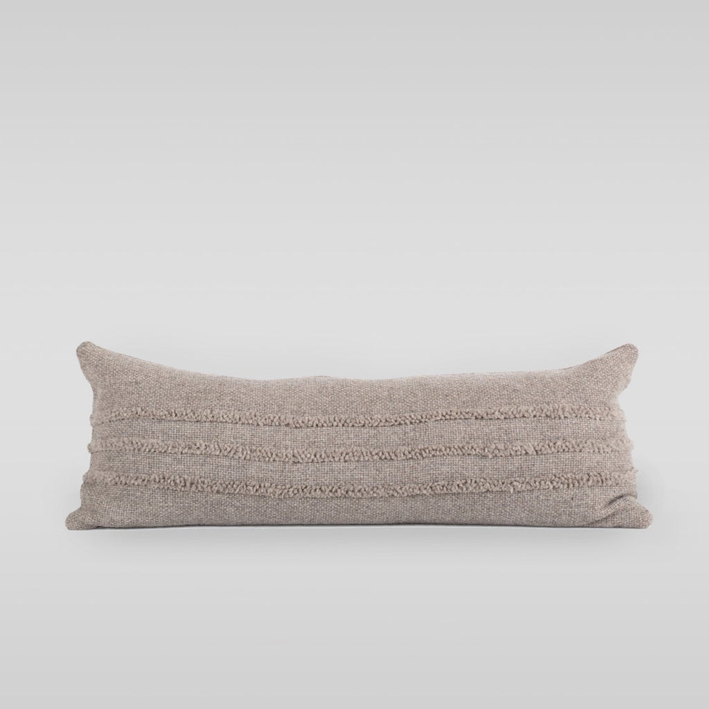 Triple Stripe Wool Lumbar Pillow, 14" x 35" - Bloomist