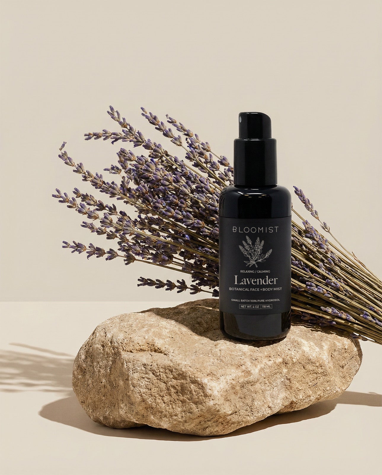 Lavender Face & Body Mist distilled from organic blossoms